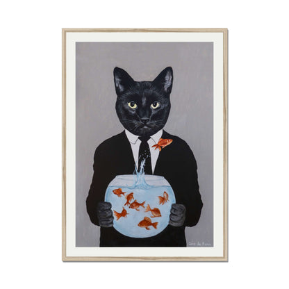 BLACK CAT WITH FISHBOWL | PRINT