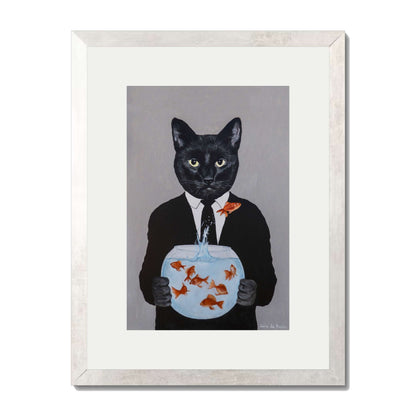 BLACK CAT WITH FISHBOWL | PRINT