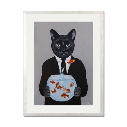 BLACK CAT WITH FISHBOWL | PRINT