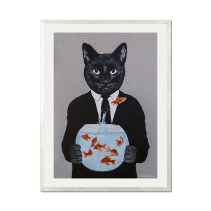 BLACK CAT WITH FISHBOWL | PRINT