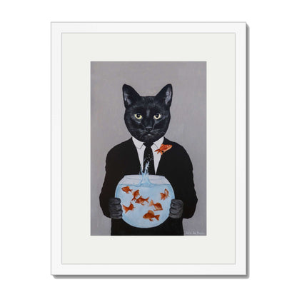 BLACK CAT WITH FISHBOWL | PRINT