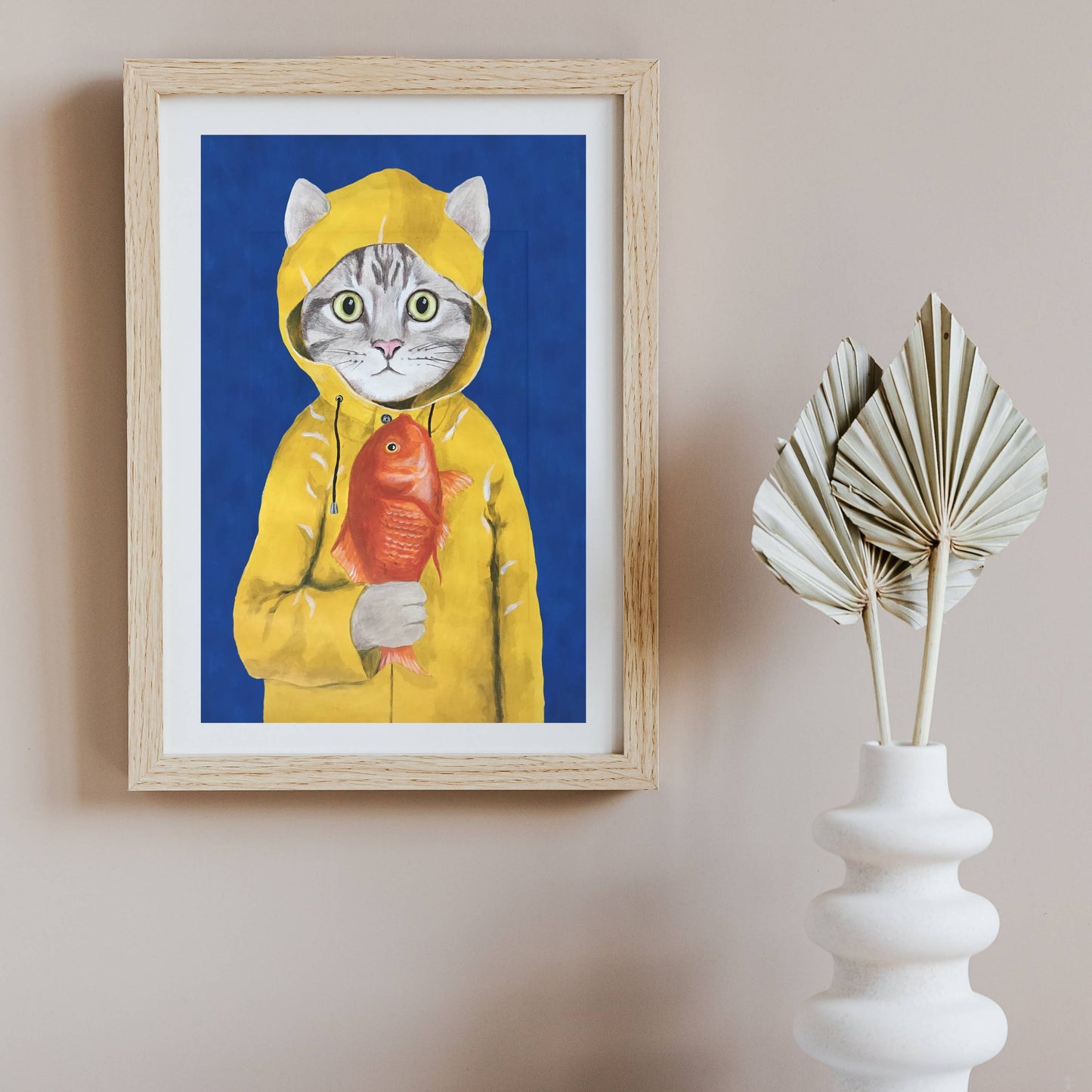 CAT WITH FISH | PRINT