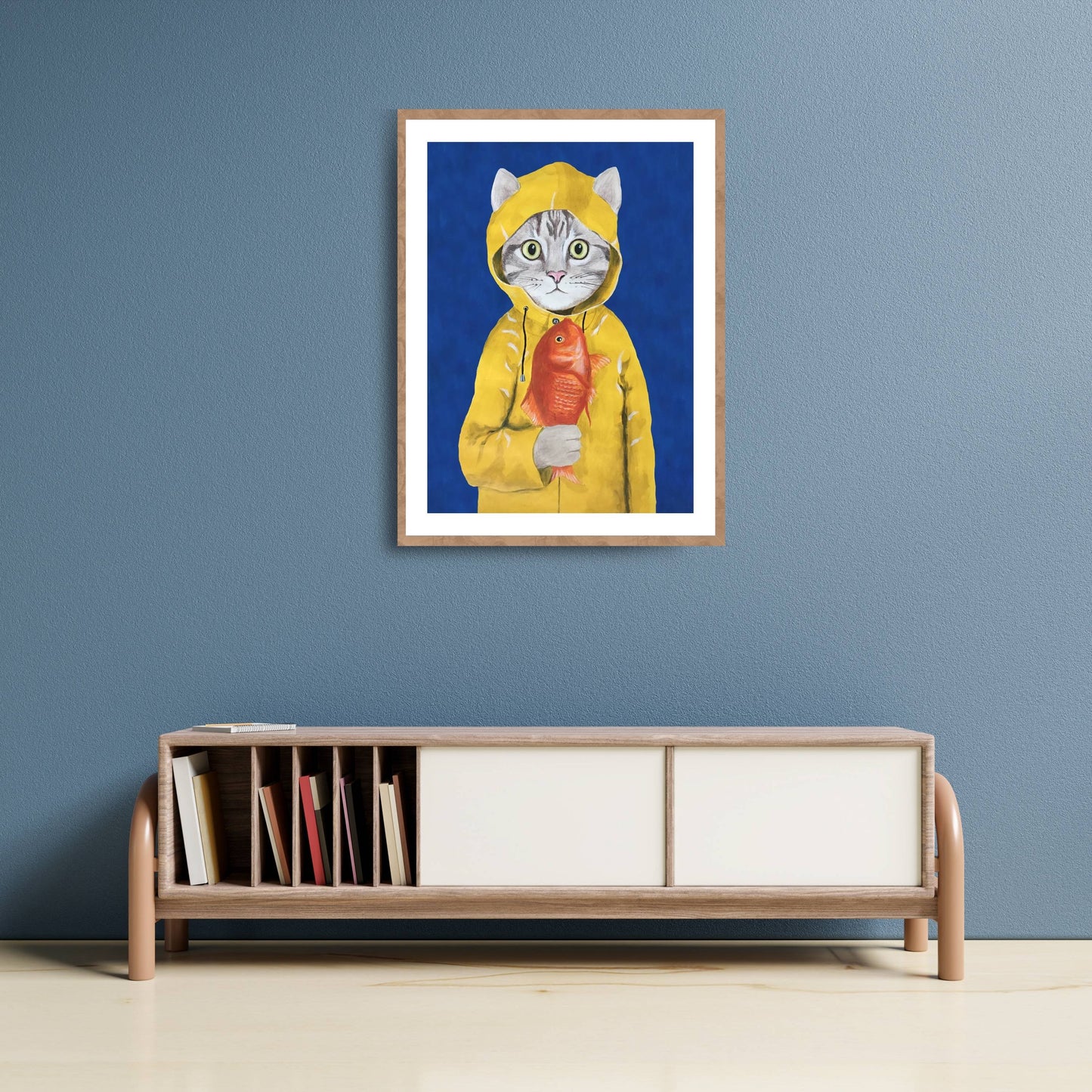 CAT WITH FISH | PRINT