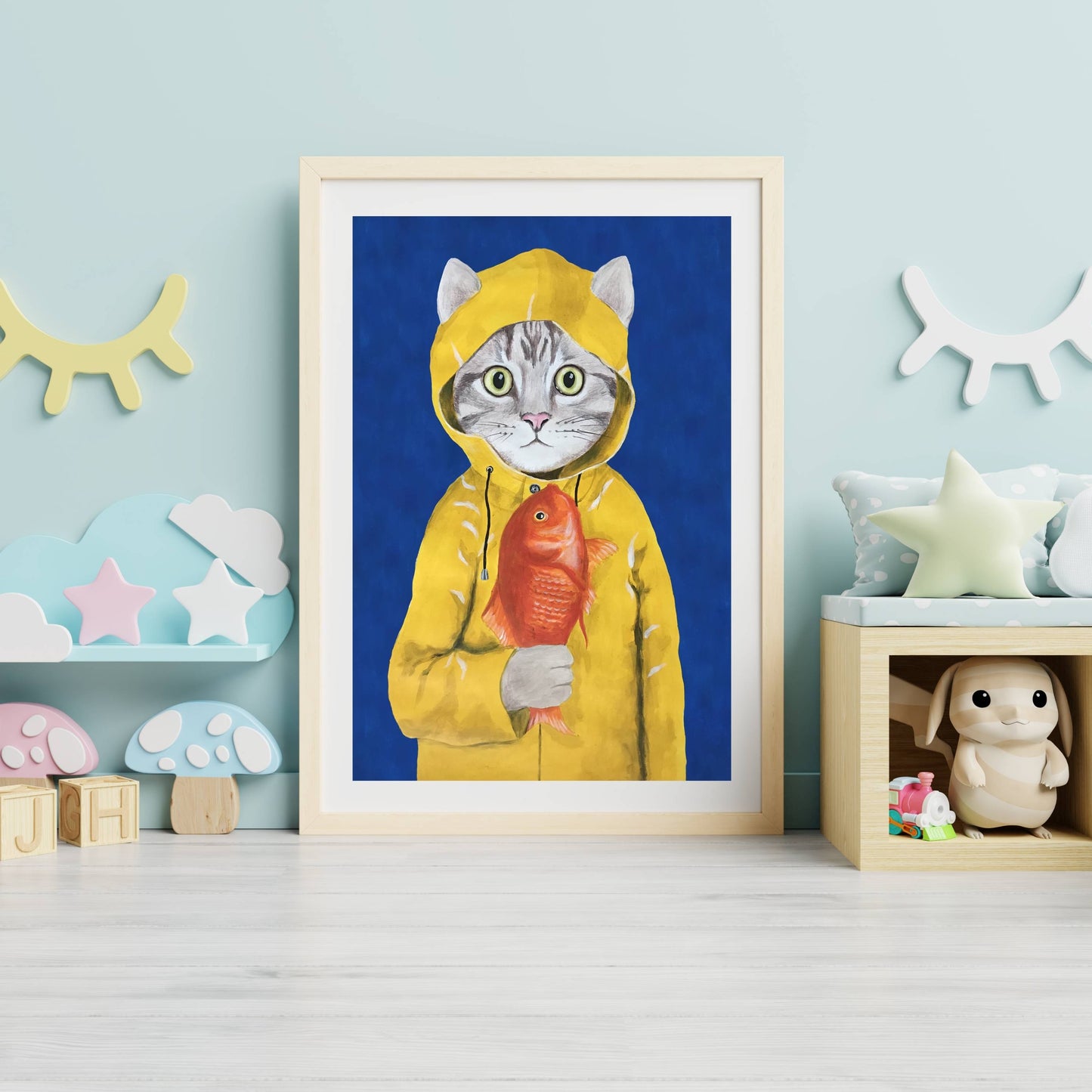 CAT WITH FISH | PRINT