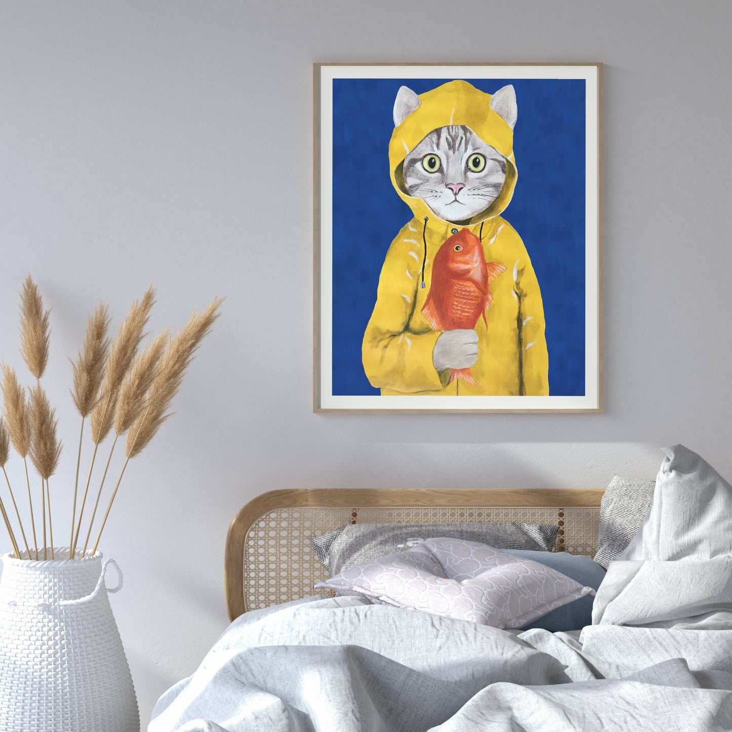 CAT WITH FISH | PRINT