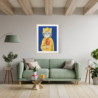 CAT WITH FISH | PRINT