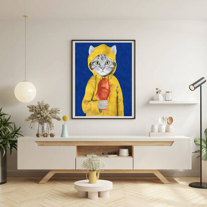 CAT WITH FISH | PRINT