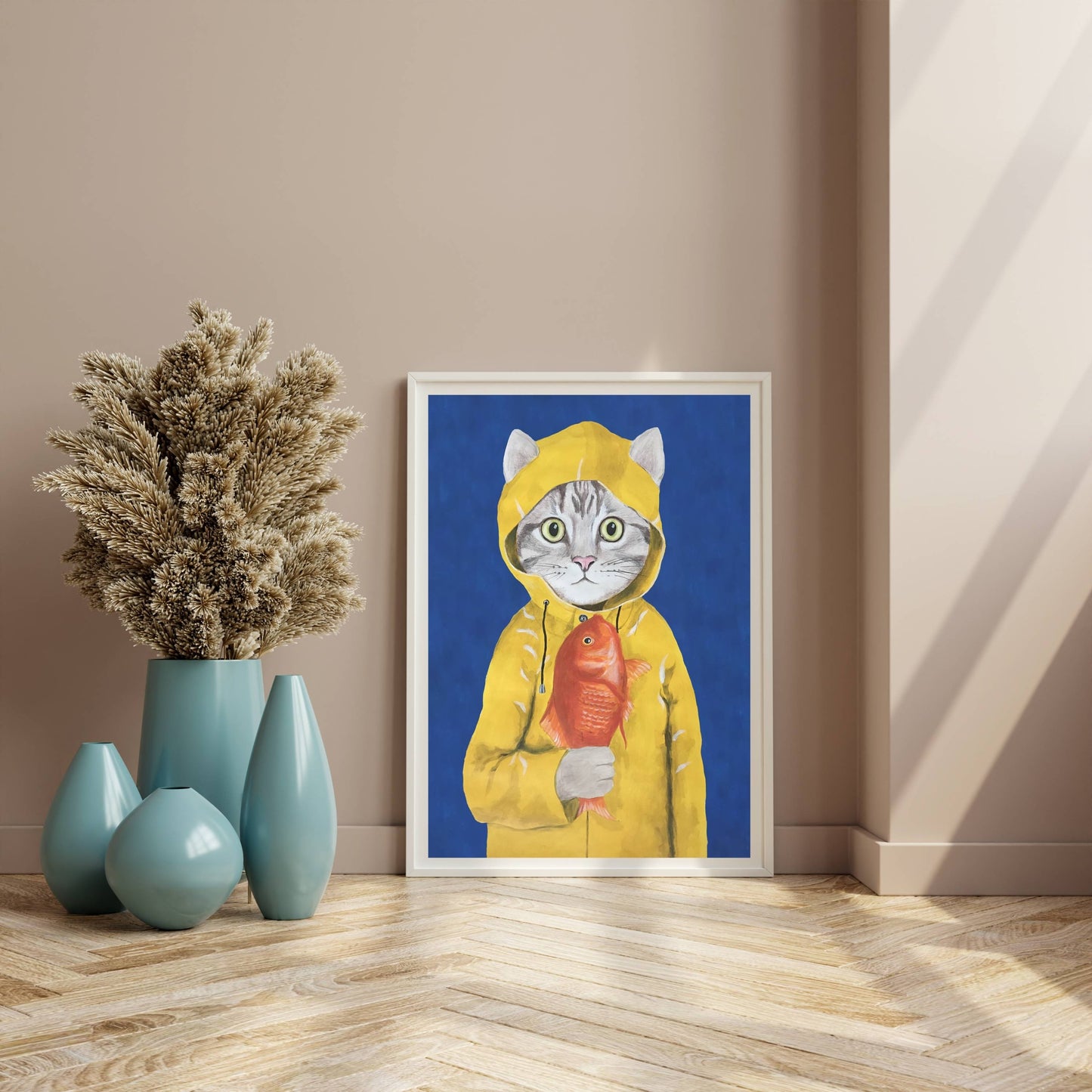 CAT WITH FISH | PRINT