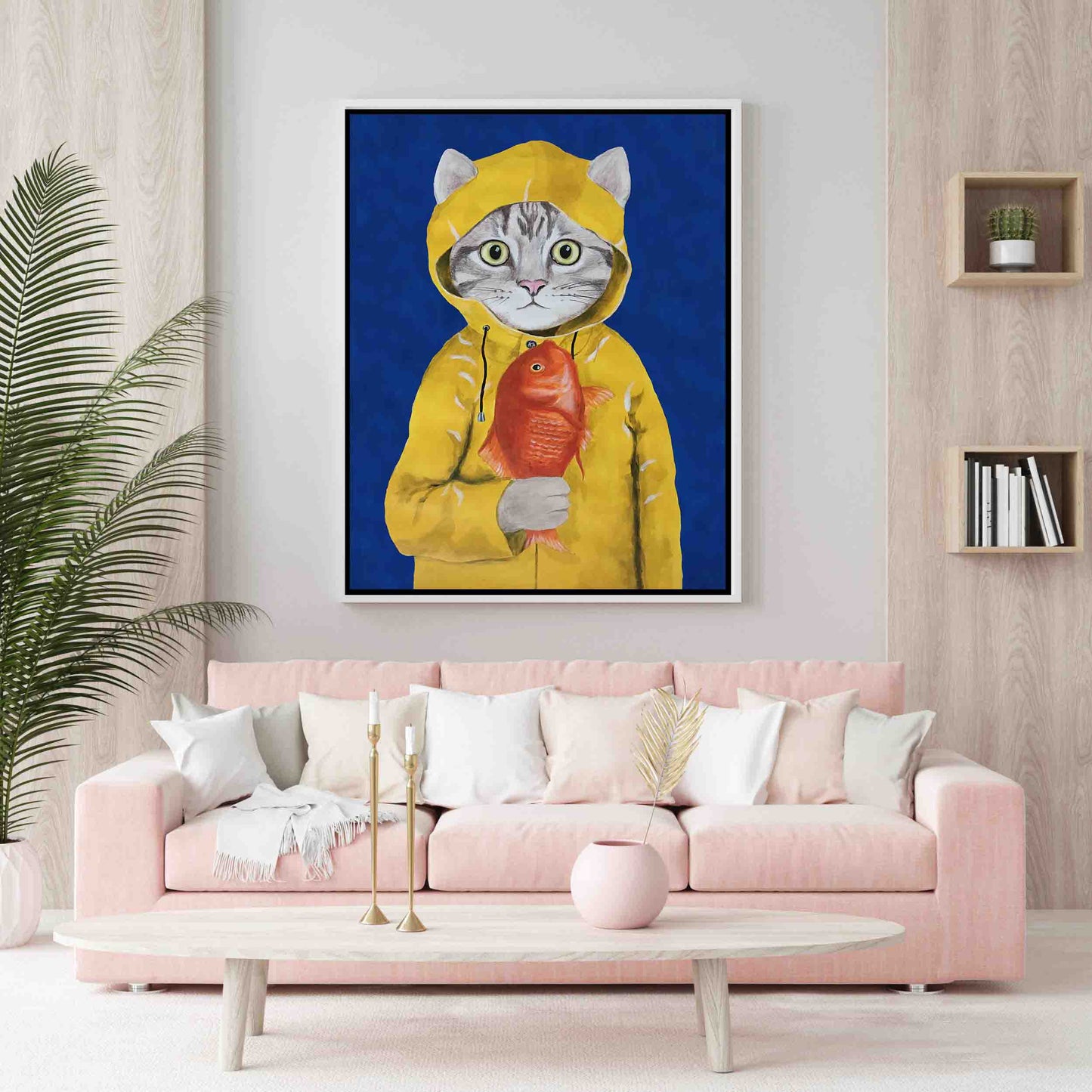 CAT WITH FISH | CANVAS