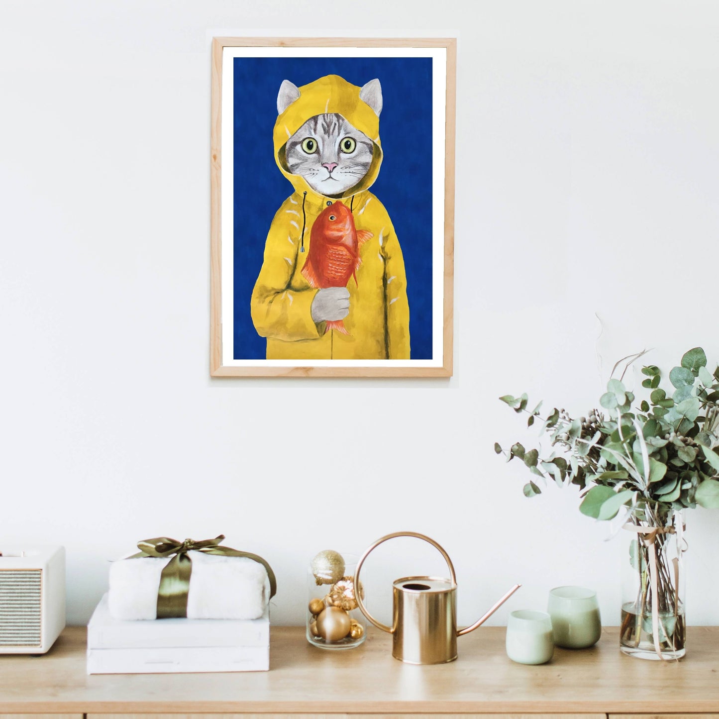 CAT WITH FISH | PRINT