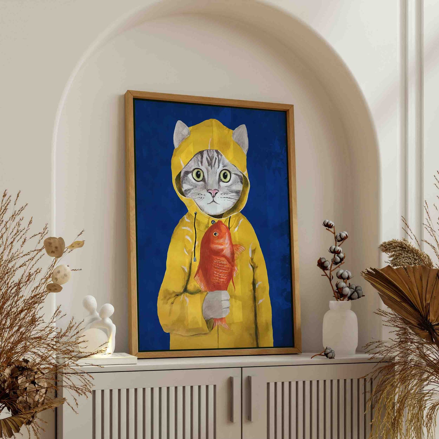 CAT WITH FISH | CANVAS