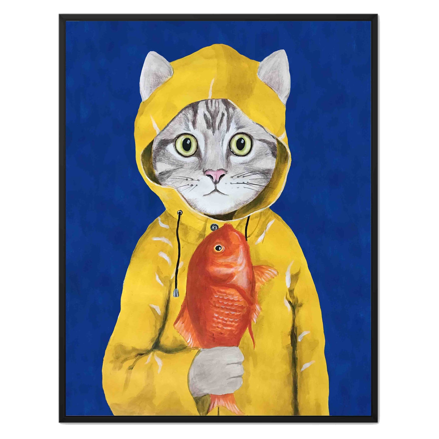 CAT WITH FISH | CANVAS