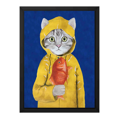 CAT WITH FISH | CANVAS