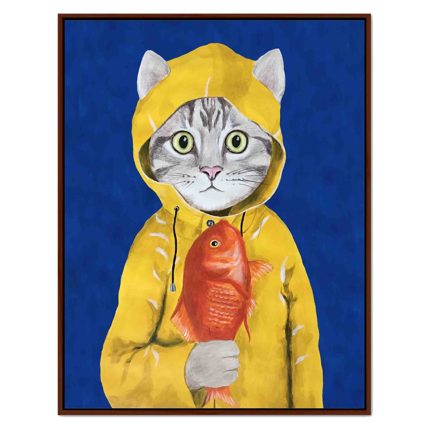 CAT WITH FISH | CANVAS