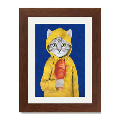 CAT WITH FISH | PRINT