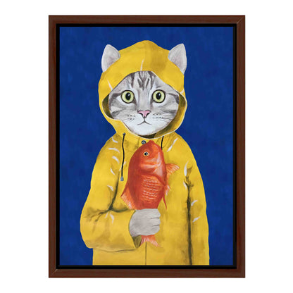 CAT WITH FISH | CANVAS