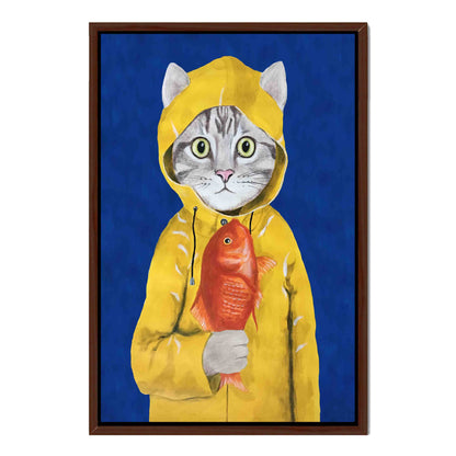 CAT WITH FISH | CANVAS