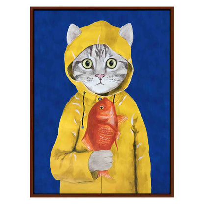 CAT WITH FISH | CANVAS