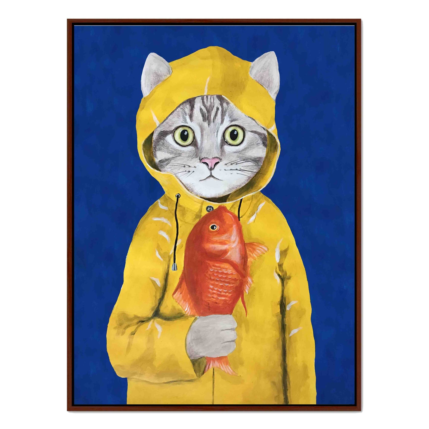 CAT WITH FISH | CANVAS
