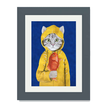 CAT WITH FISH | PRINT