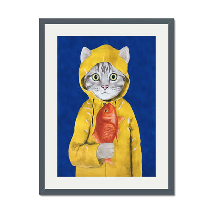 CAT WITH FISH | PRINT