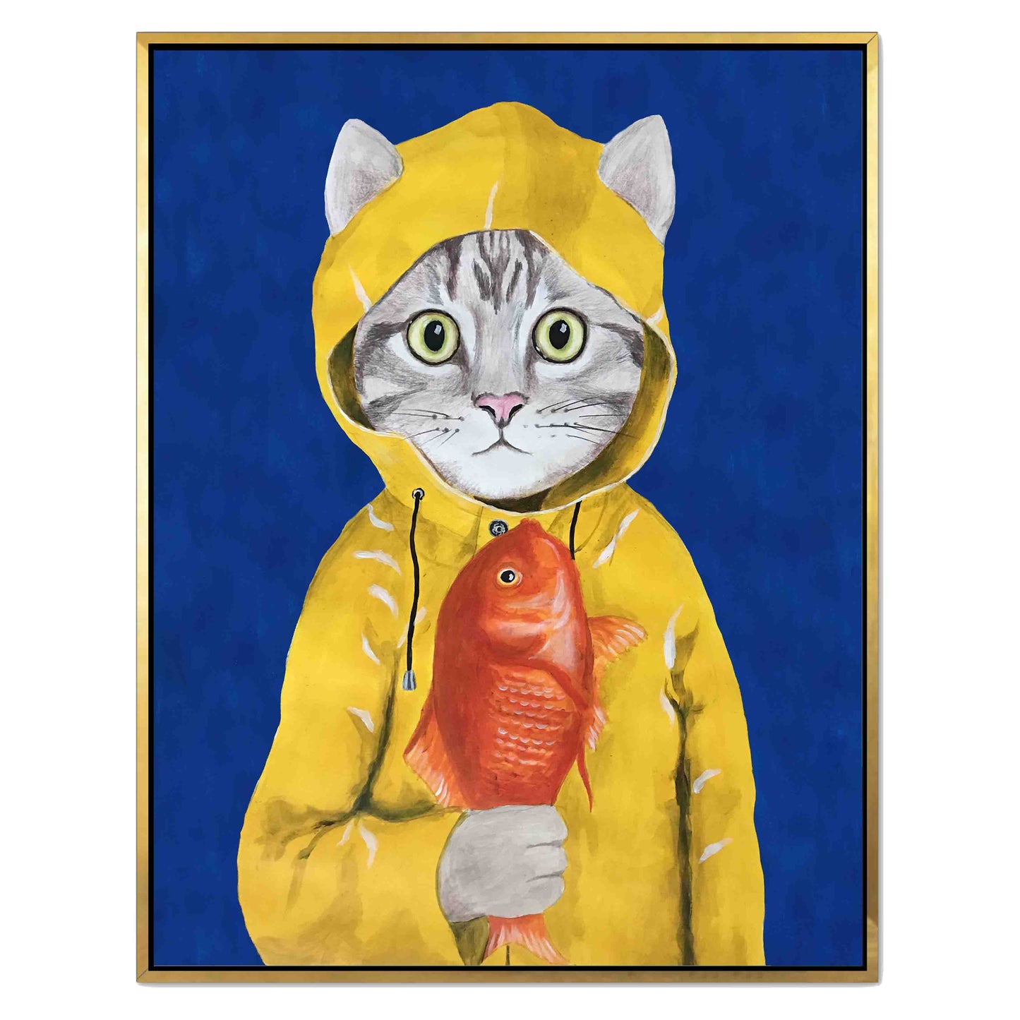CAT WITH FISH | CANVAS