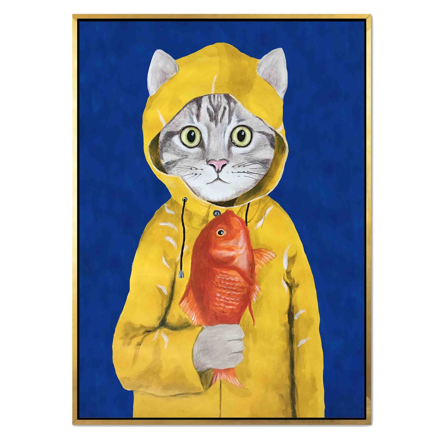 CAT WITH FISH | CANVAS