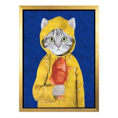 CAT WITH FISH | CANVAS