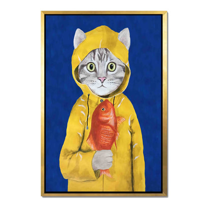 CAT WITH FISH | CANVAS