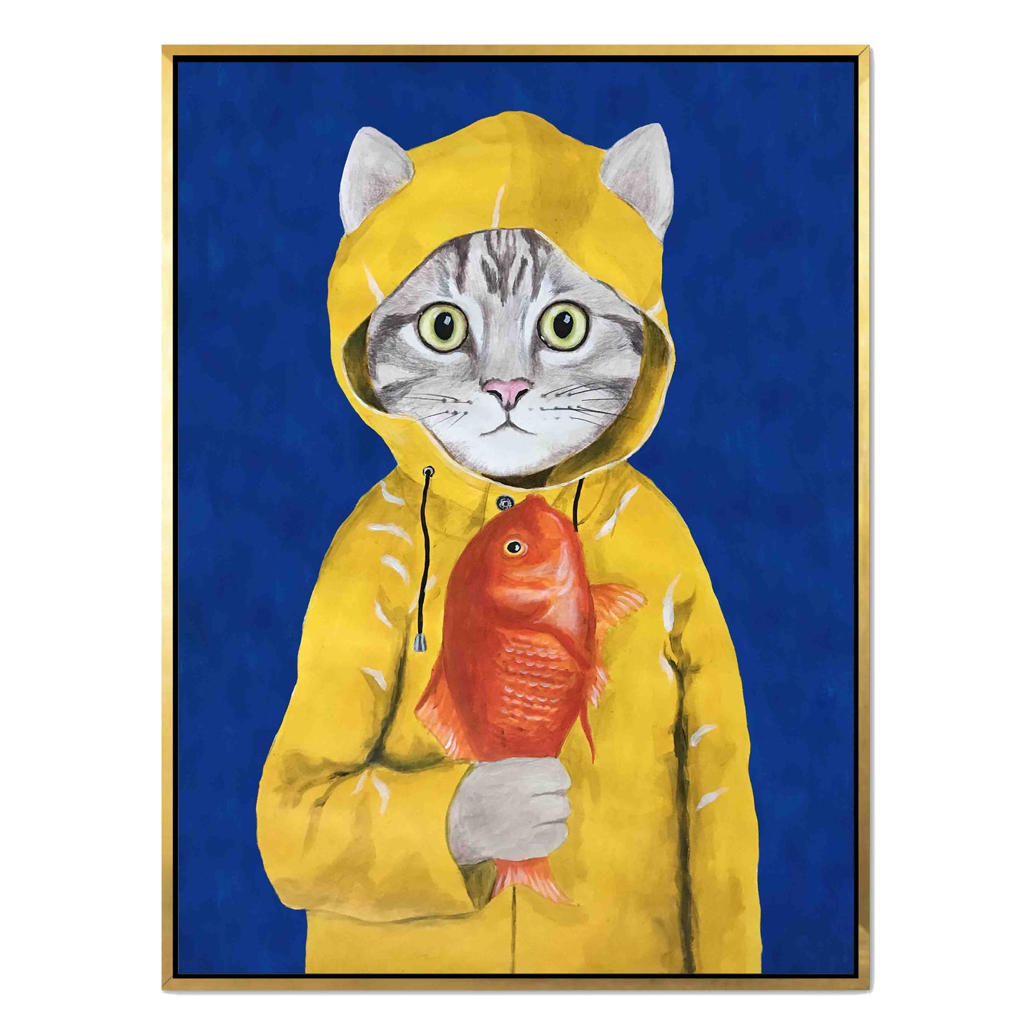 CAT WITH FISH | CANVAS