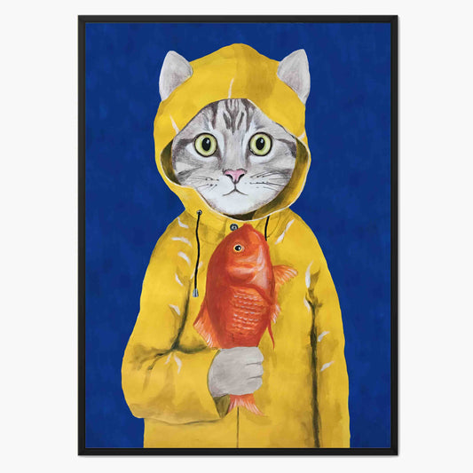 CAT WITH FISH | CANVAS
