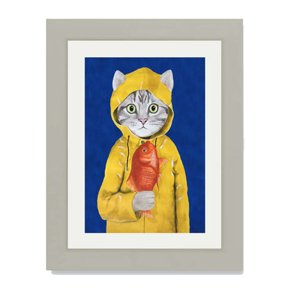 CAT WITH FISH | PRINT