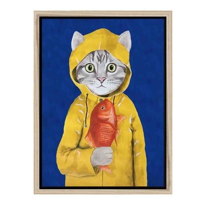 CAT WITH FISH | CANVAS