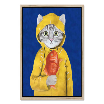 CAT WITH FISH | CANVAS