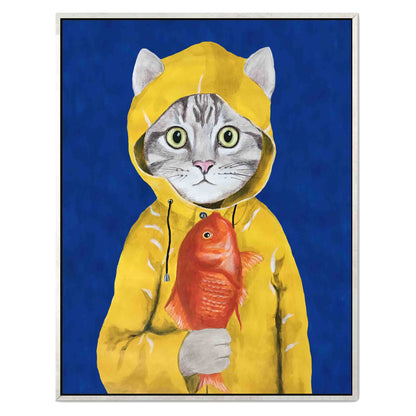 CAT WITH FISH | CANVAS
