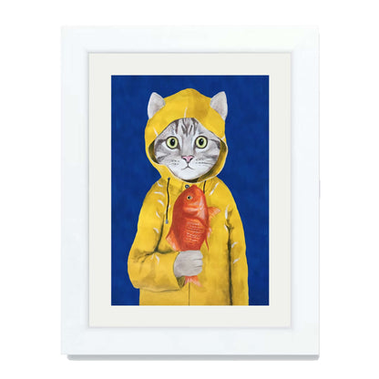 CAT WITH FISH | PRINT
