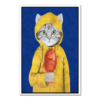 CAT WITH FISH | CANVAS
