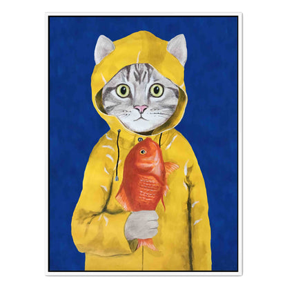 CAT WITH FISH | CANVAS