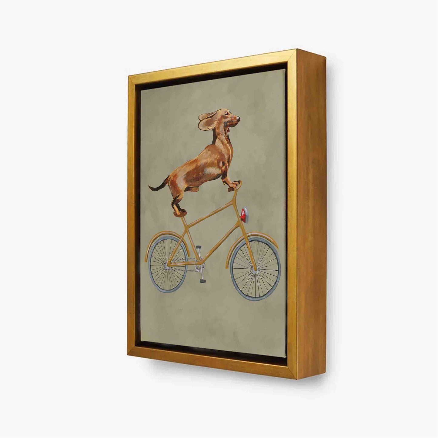 DACHSHUND ON BICYCLE | CANVAS
