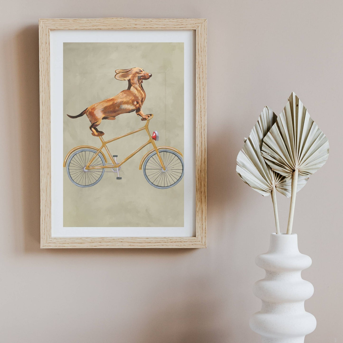 DACHSHUND ON BICYCLE | PRINT