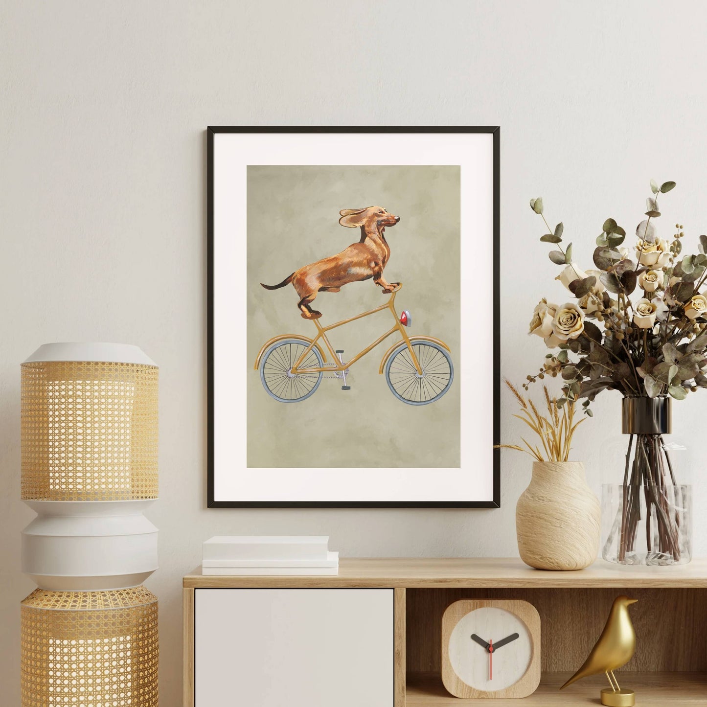 DACHSHUND ON BICYCLE | PRINT