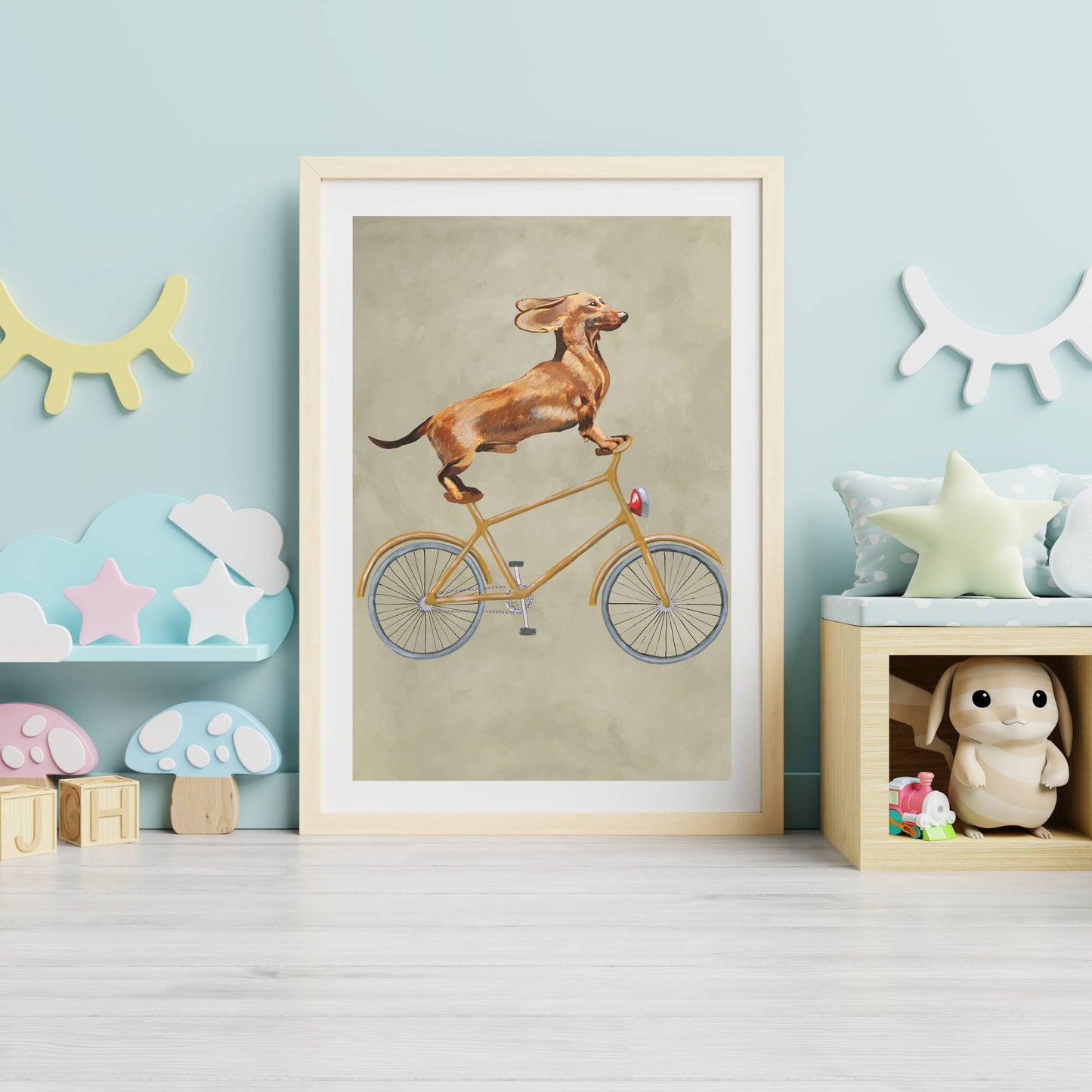 DACHSHUND ON BICYCLE | PRINT