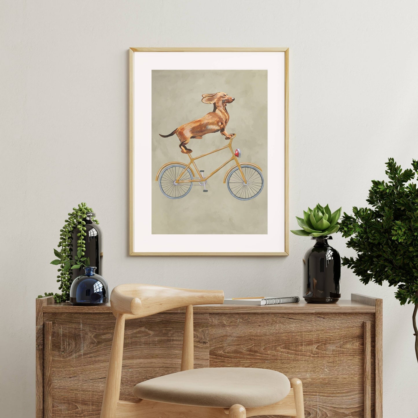 DACHSHUND ON BICYCLE | PRINT