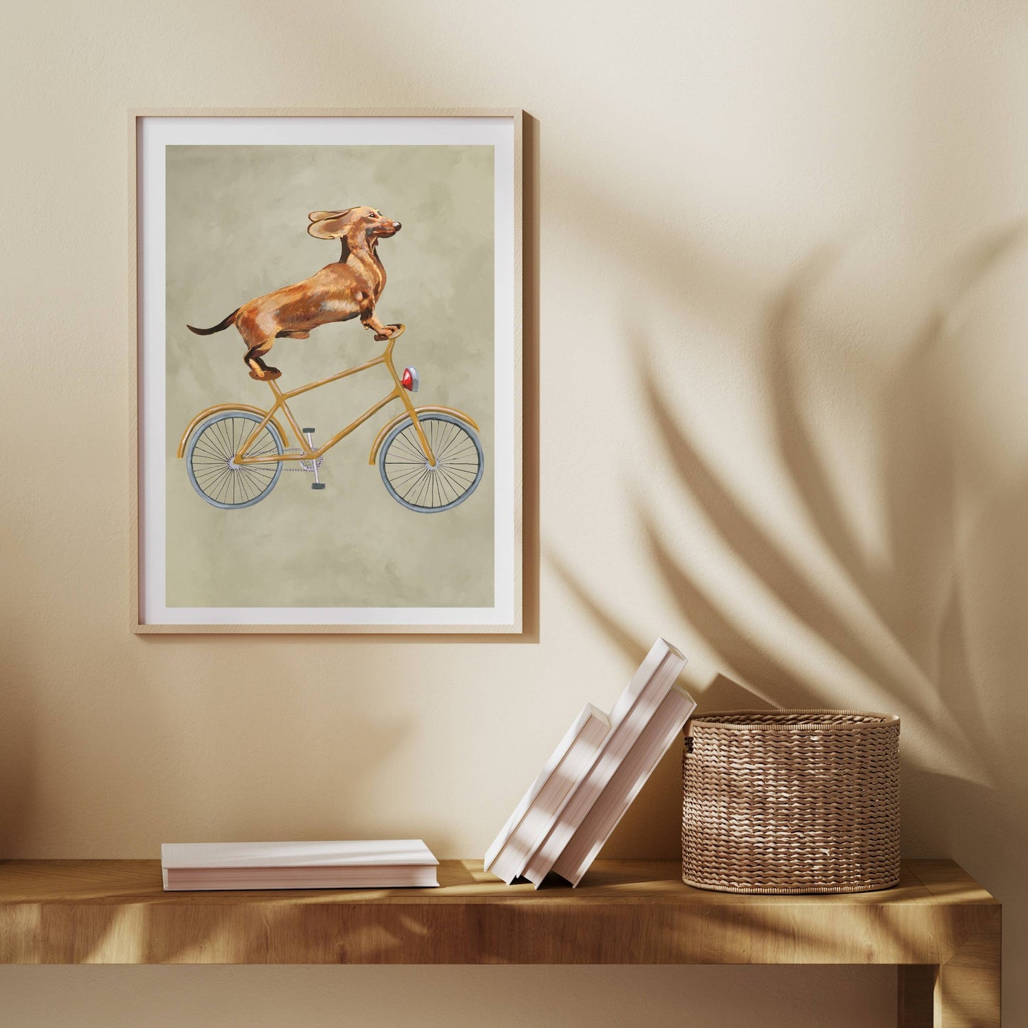 DACHSHUND ON BICYCLE | PRINT