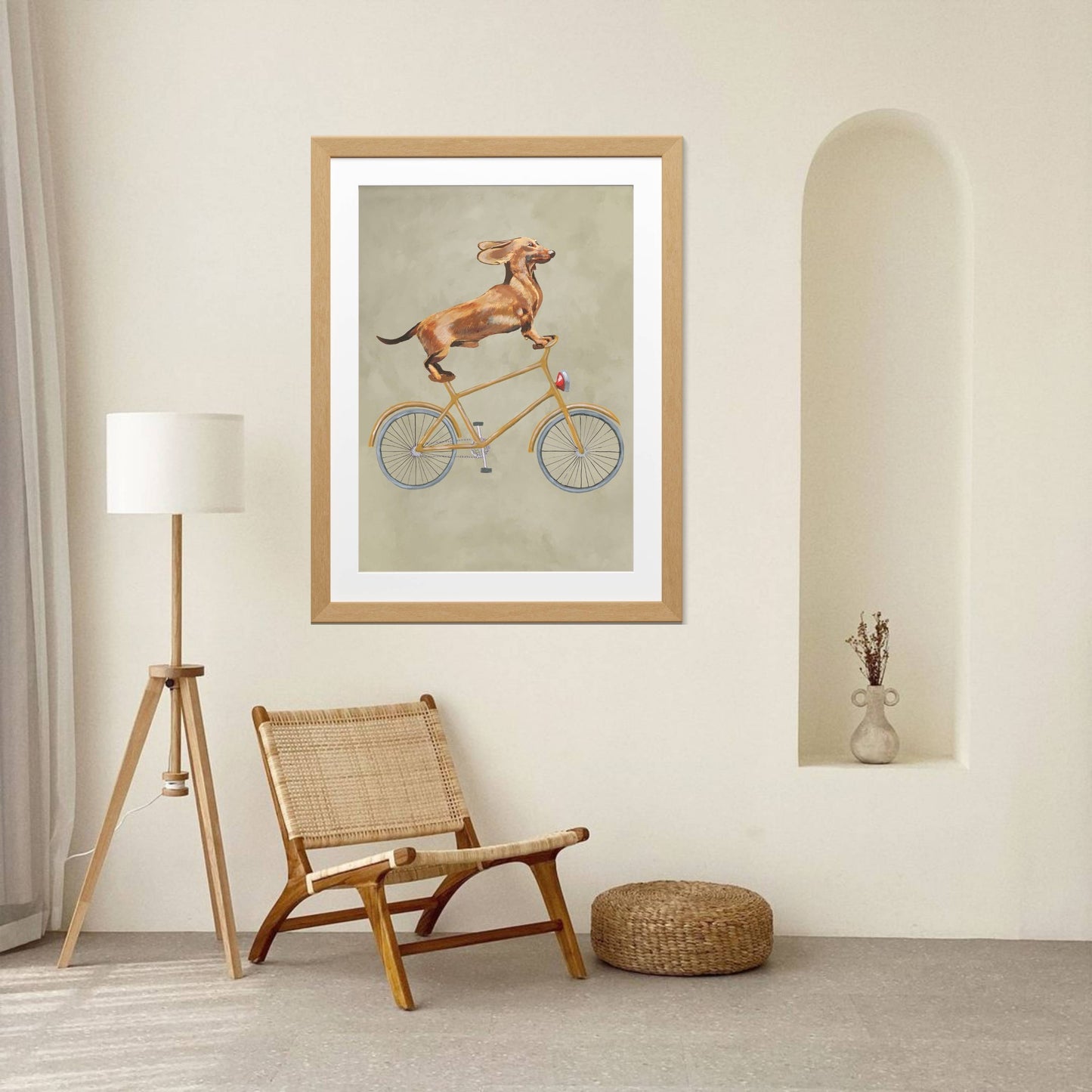 DACHSHUND ON BICYCLE | PRINT