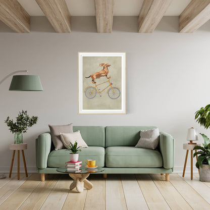 DACHSHUND ON BICYCLE | PRINT