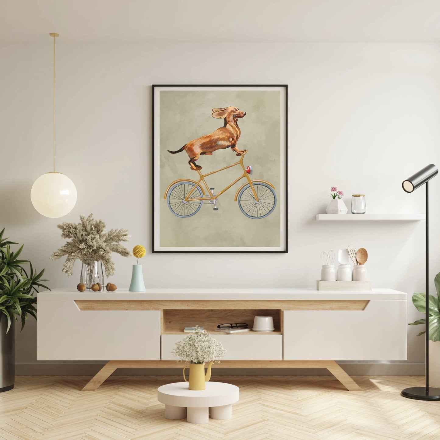 DACHSHUND ON BICYCLE | PRINT