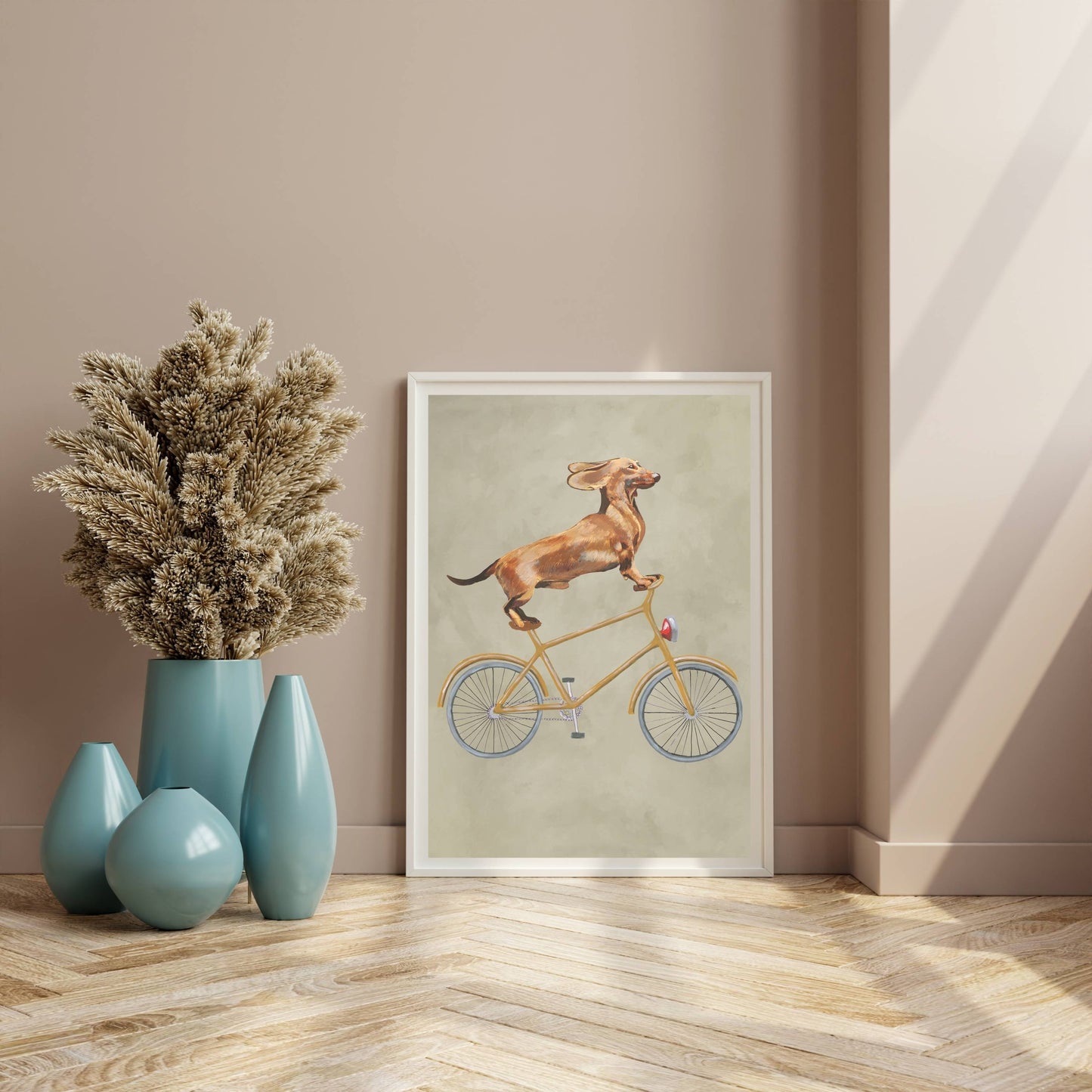 DACHSHUND ON BICYCLE | PRINT