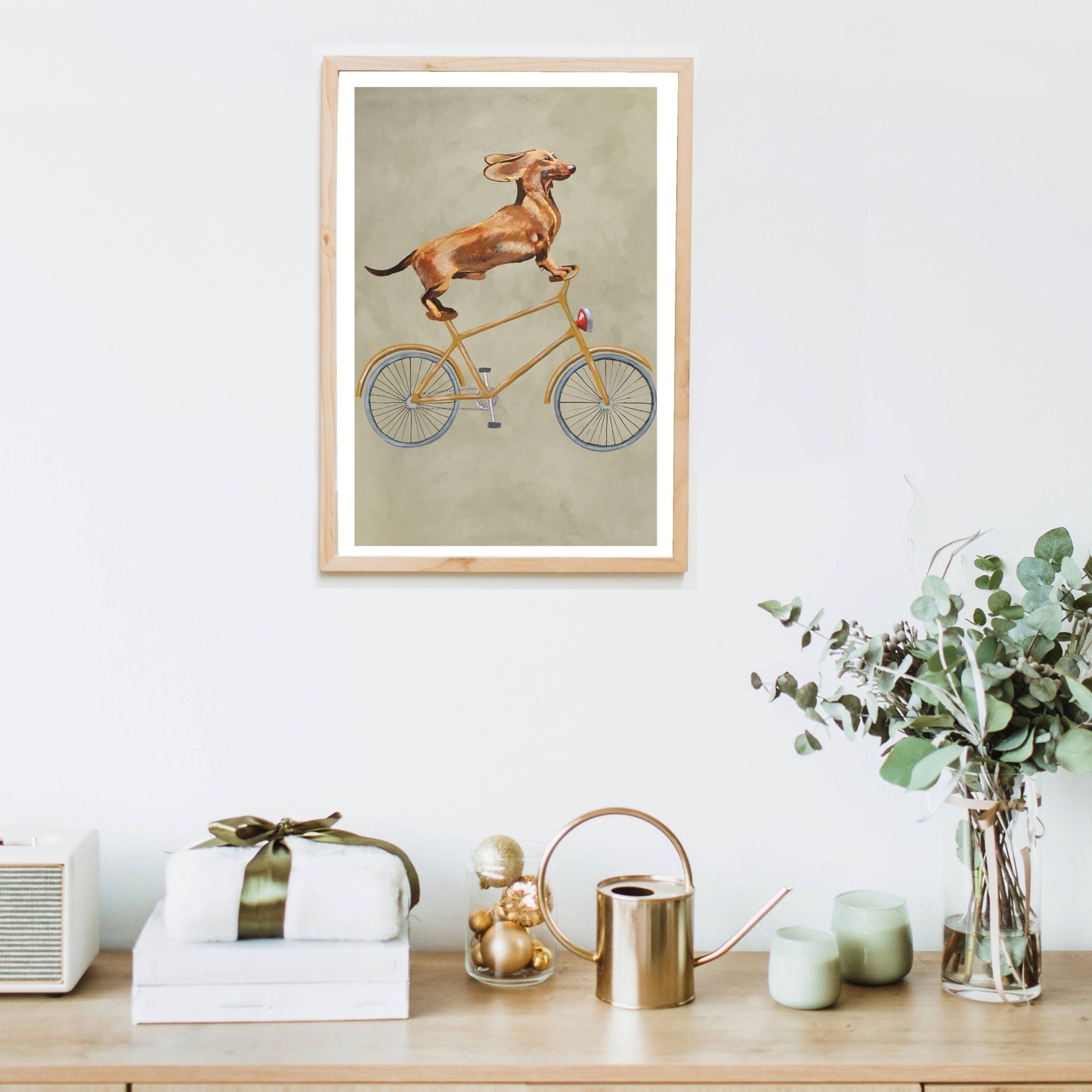 DACHSHUND ON BICYCLE | PRINT