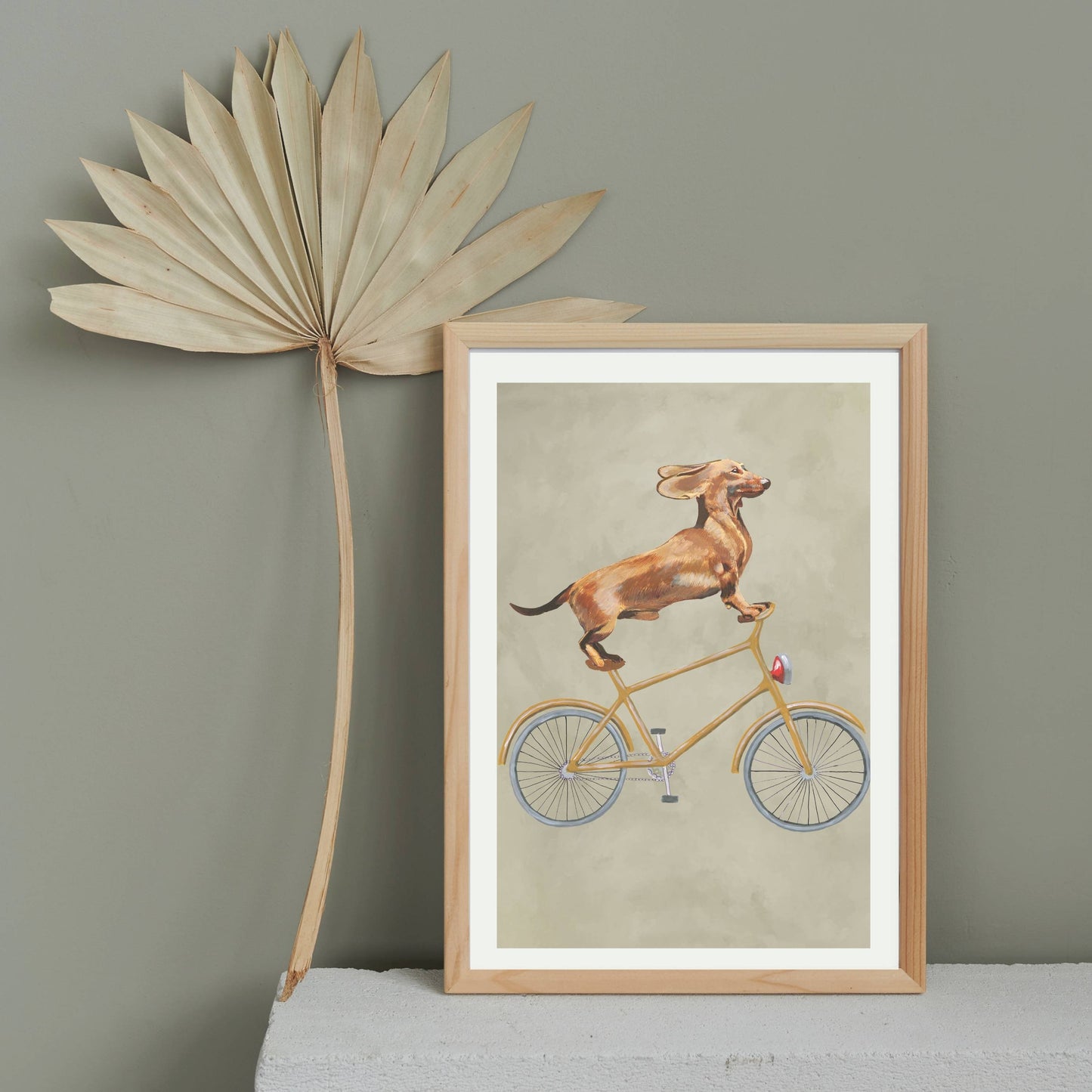DACHSHUND ON BICYCLE | PRINT